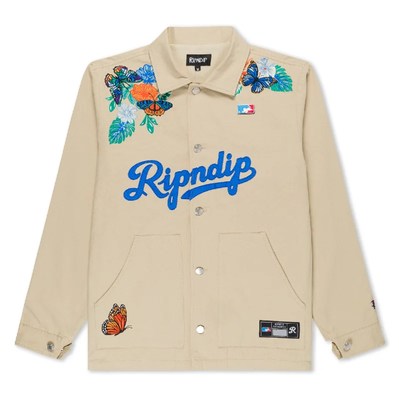 Los Ripndip Canvas Button Down Jacket (Khaki)