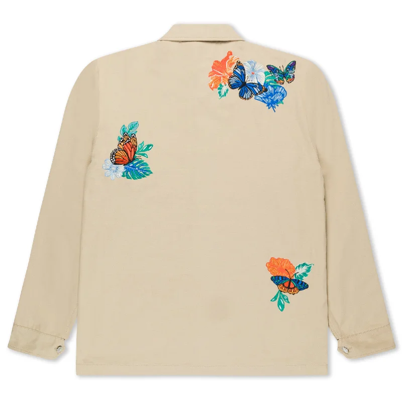 Los Ripndip Canvas Button Down Jacket (Khaki)