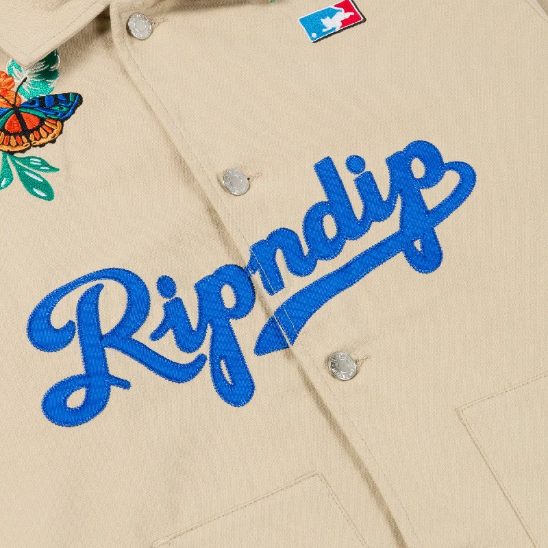 Los Ripndip Canvas Button Down Jacket (Khaki)