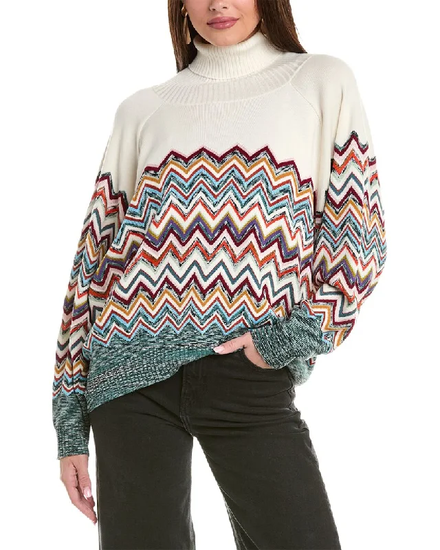 M Missoni Wool-Blend Turtleneck Sweater