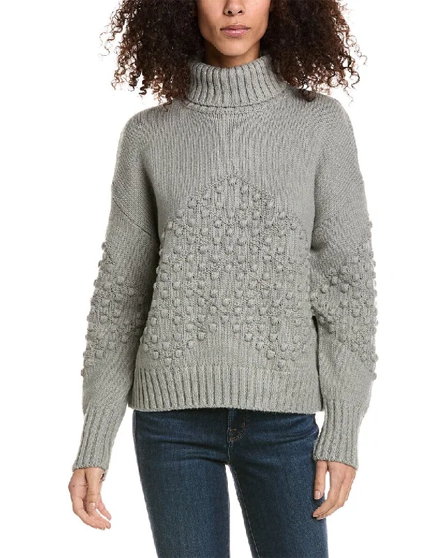 Splendid Bobble Turtleneck Wool-Blend Sweater