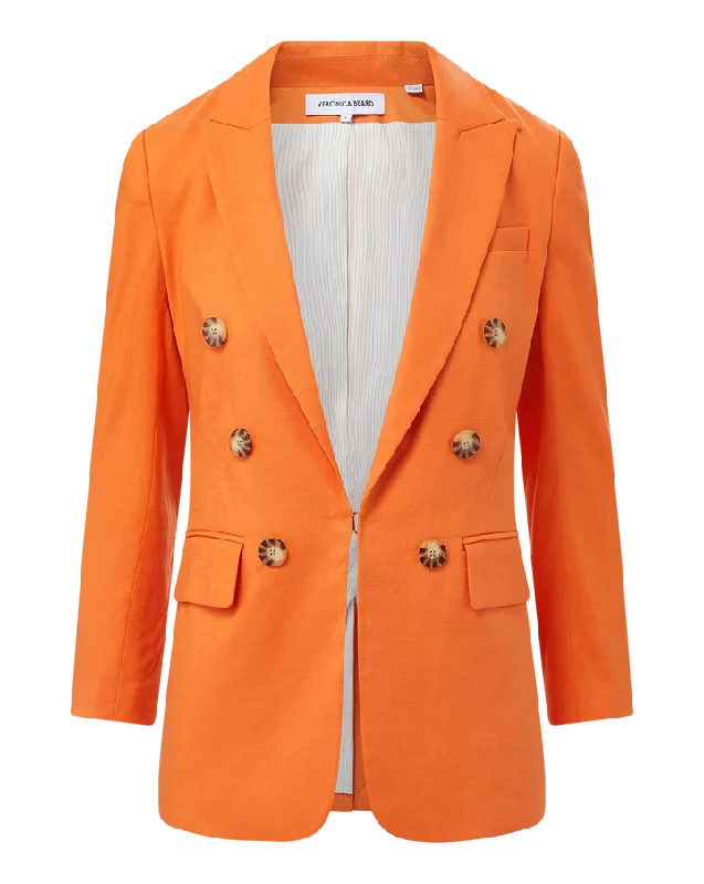 Bexley Stretch Linen Dickey Jacket Orange