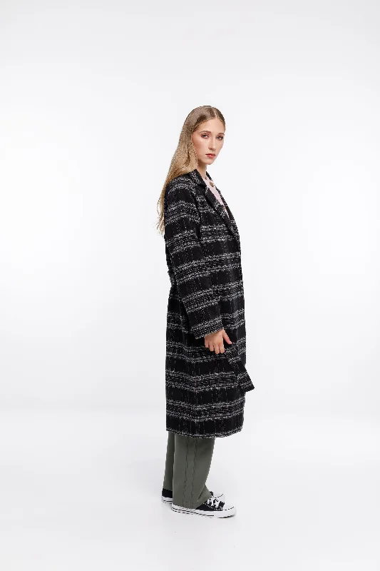 Clement Coat - Sale - Black Check