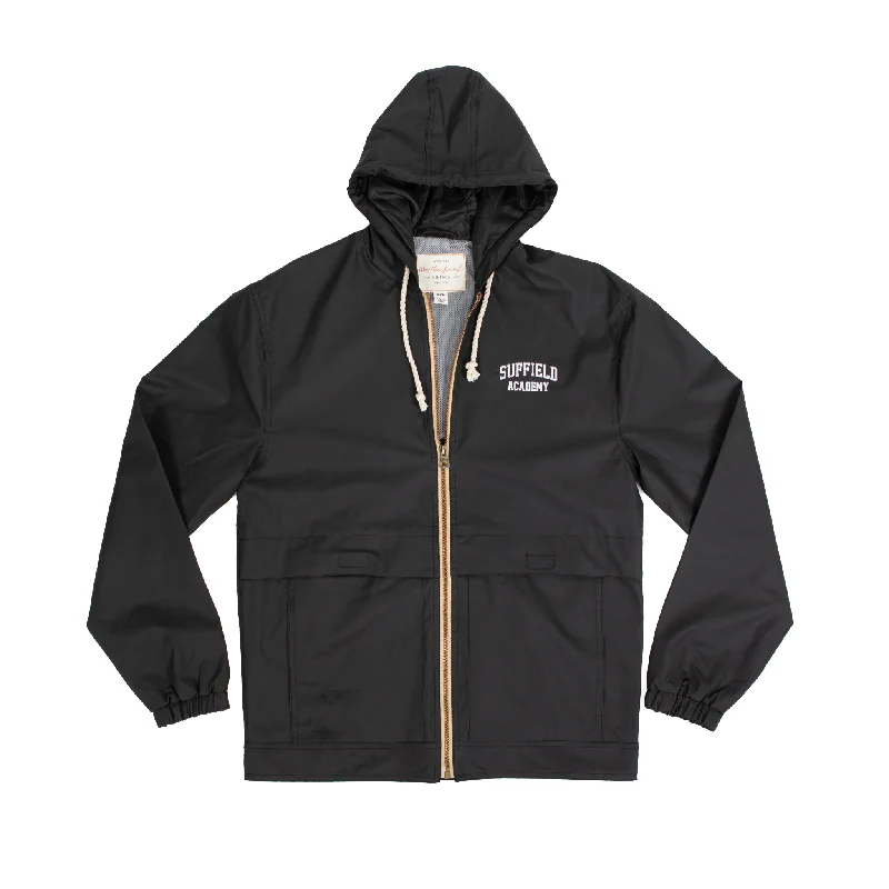 MV Sport Vintage Black Hooded Rain Jacket