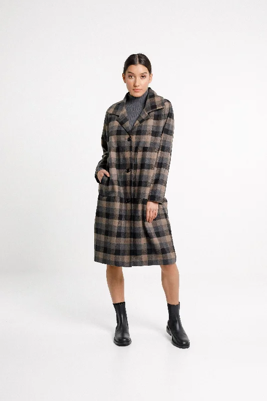 Quinn Coat - Sale - Ash Plaid