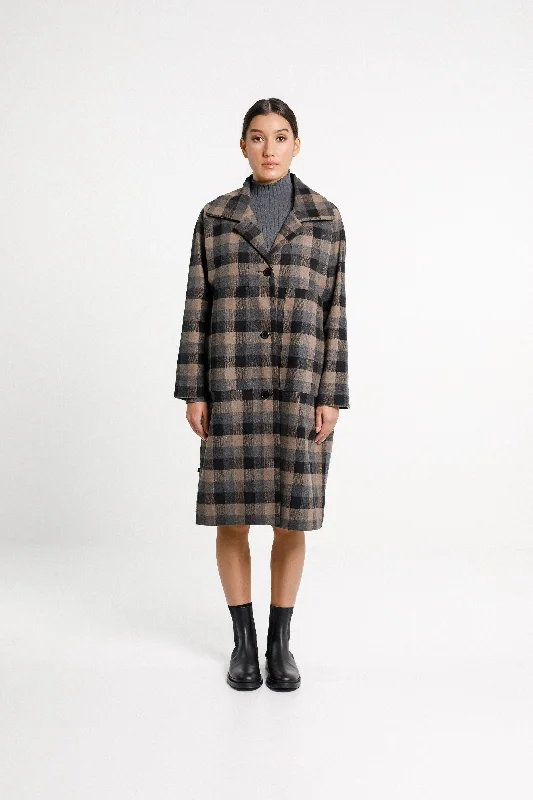 Quinn Coat - Sale - Ash Plaid