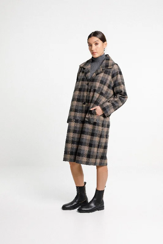 Quinn Coat - Sale - Ash Plaid