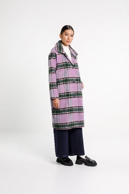 Quinn Coat - Sale - Lavendar Plaid