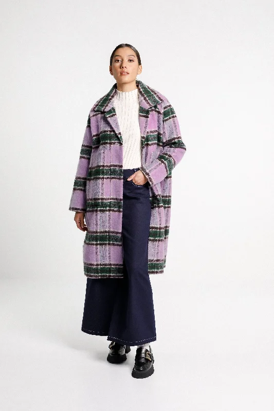 Quinn Coat - Sale - Lavendar Plaid