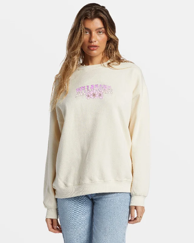 Ride In Oversized Crewneck Sweatshirt - White Cap 1