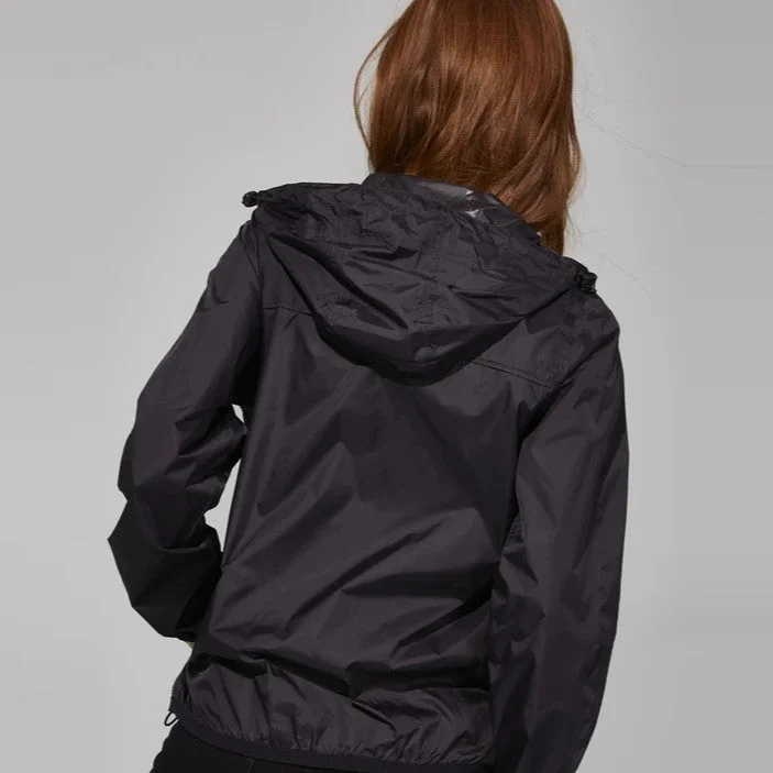 Sloane Full Zip Packable Rain Jacket (Black)