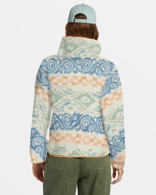 Switchback Mock Neck Fleece - Blue Haze