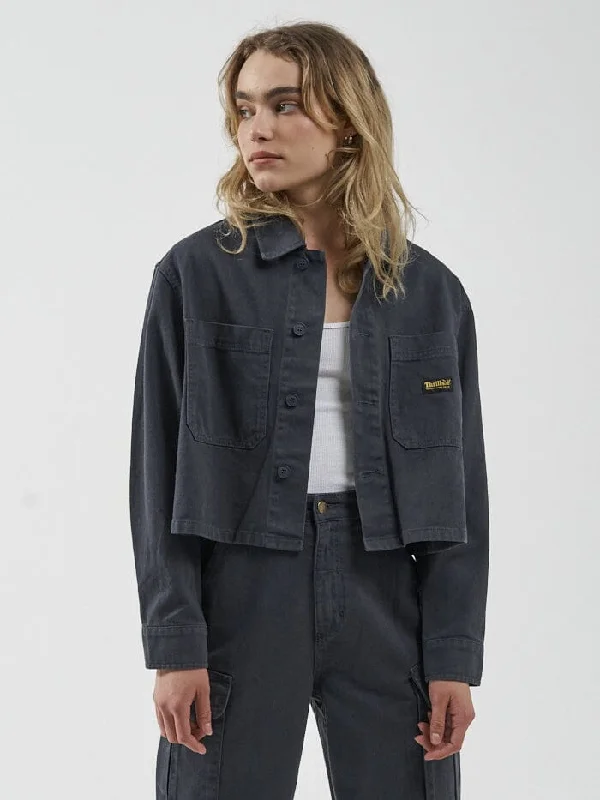 Union Crop Overshirt - Petrol