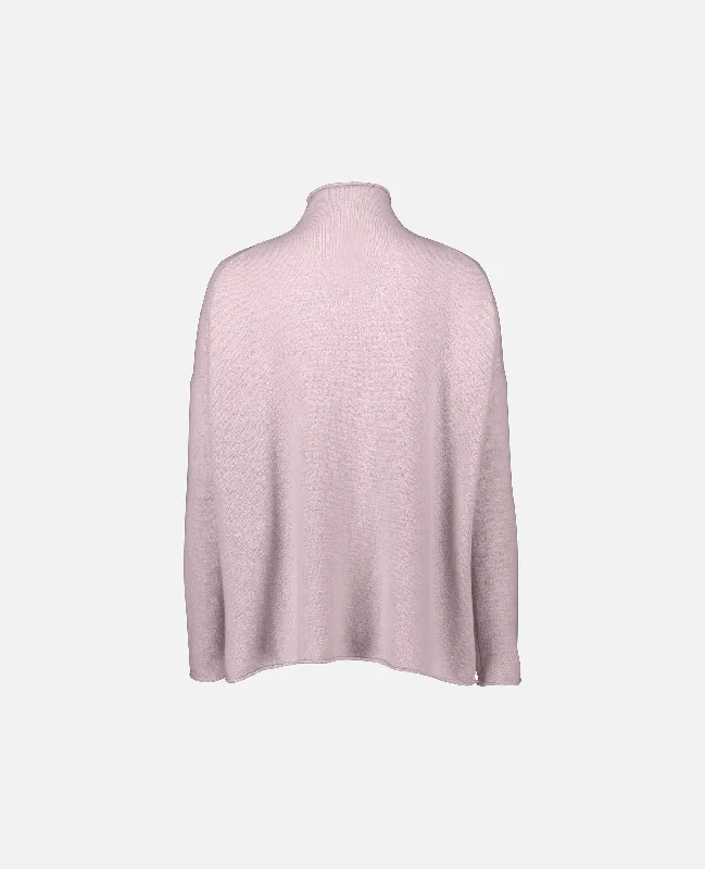 Stehkragen Pullover aus Cashmere in Rose