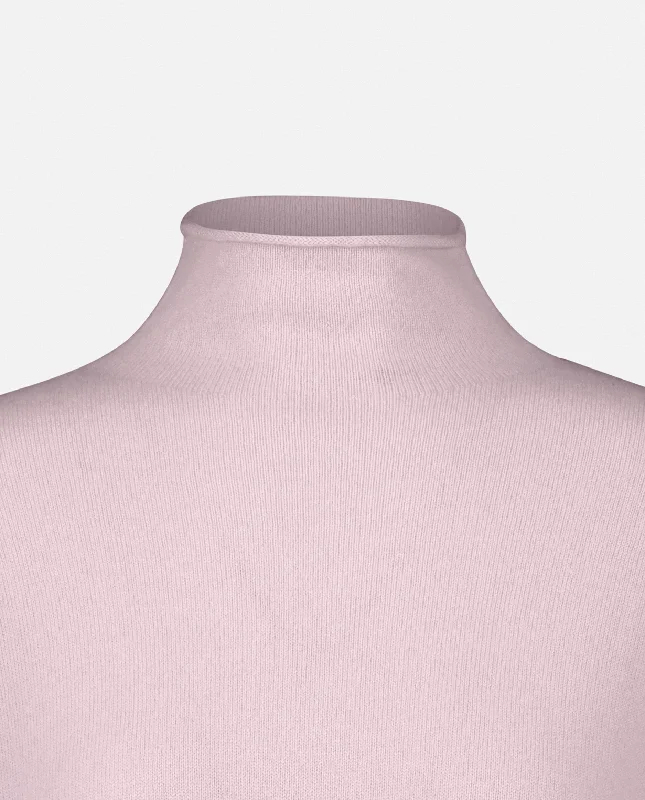 Stehkragen Pullover aus Cashmere in Rose