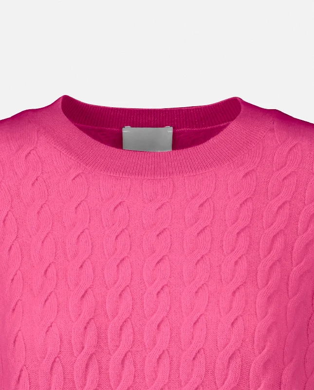 Rundhals Pullover aus Cashmere in Rose