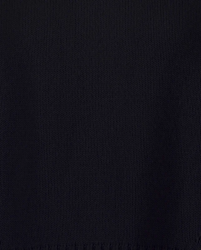 Stehkragen Pullover aus Cashmere-Mischung in Navy