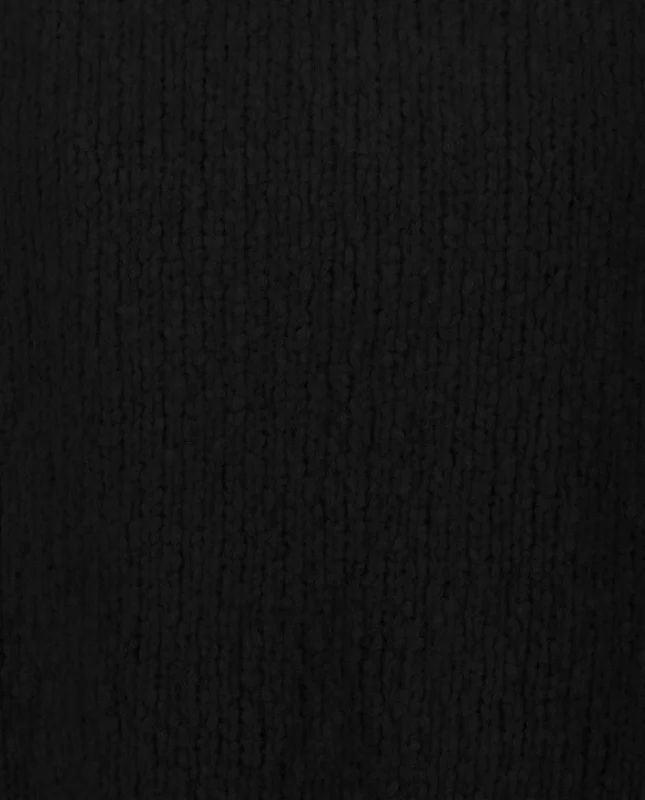 Stehkragen Pullover aus Cashmere-Mischung in Schwarz