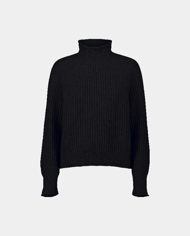 Stehkragen Pullover aus Cashmere in Navy