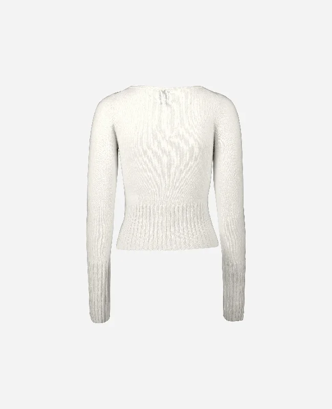 Pullover aus Cashmere in Weiß