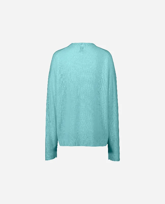 Rundhals Pullover aus Cashmere in Blau