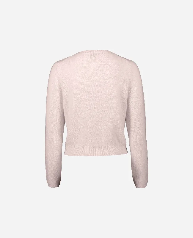 V-Pullover aus Cashmere in Rose