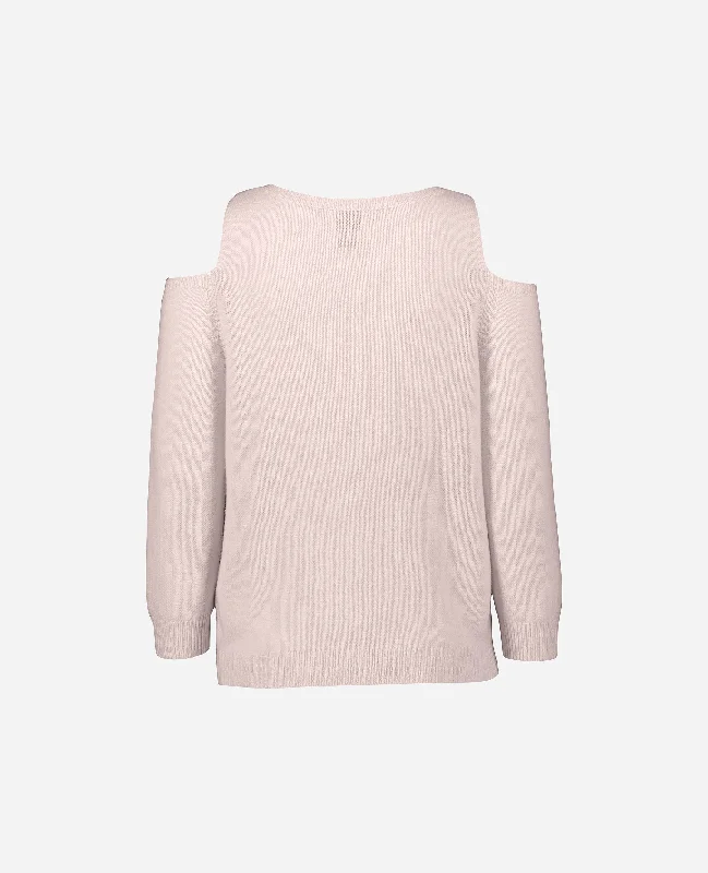 V-Pullover aus Cashmere-Mischung in Rose