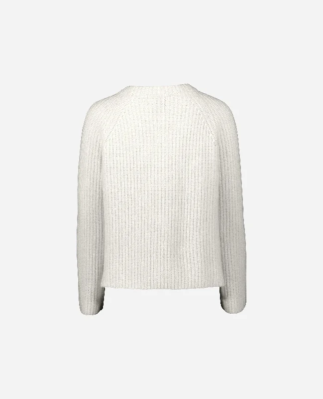 U-Boot Pullover aus Cashmere-Mischung in Weiß