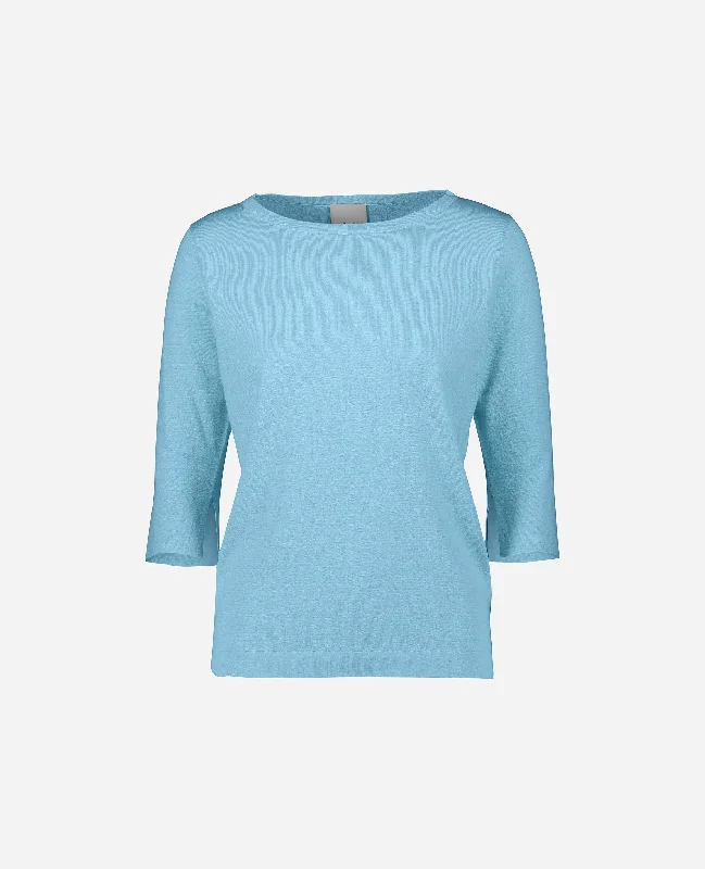 U-Boot Pullover aus Cashmere-Mischung in Blau