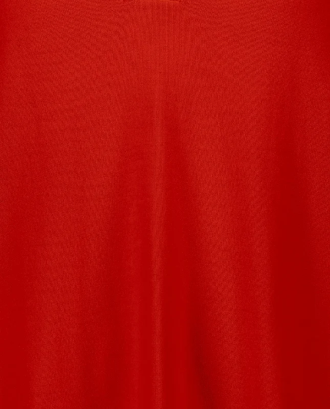 V-Pullover aus Wolle in Rot