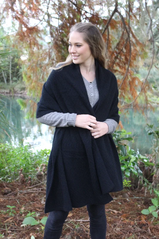 Lothlorian - Chevron Wrap in Merino Wool & Possum Fur