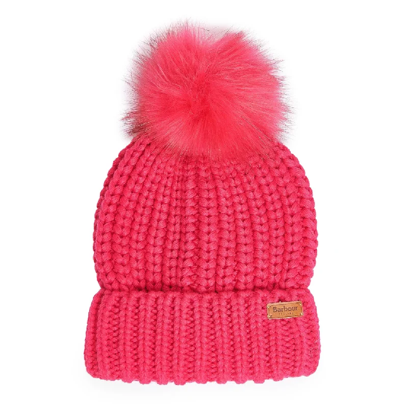 Barbour Womens Saltburn Beanie Pink Dahlia