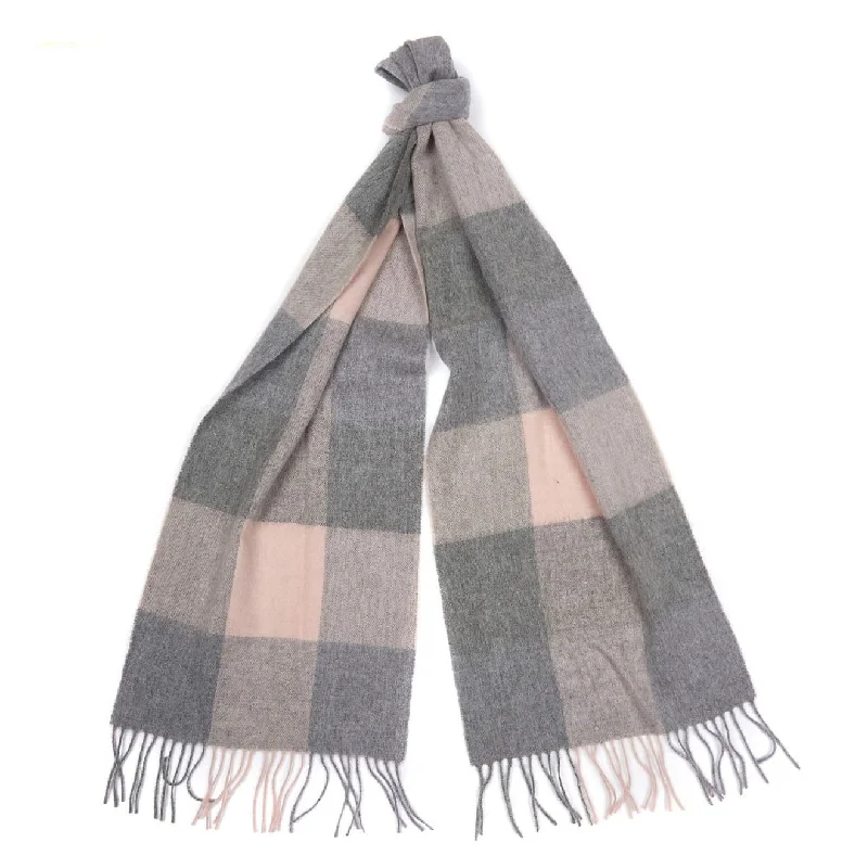 Barbour Womens Wilton Scarf Pink / Grey