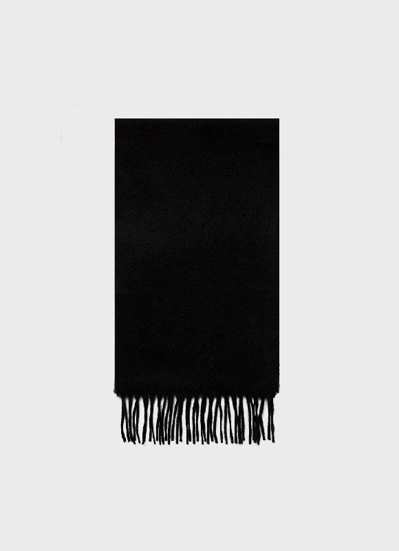 Cashmere Woven Scarf in Black