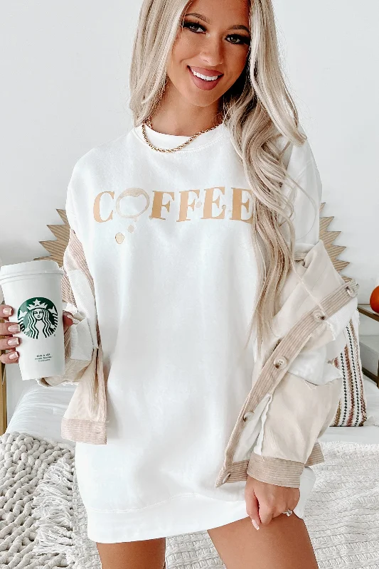 Coffee Helps Graphic - Multiple Shirt Options (White) - Print On Demand