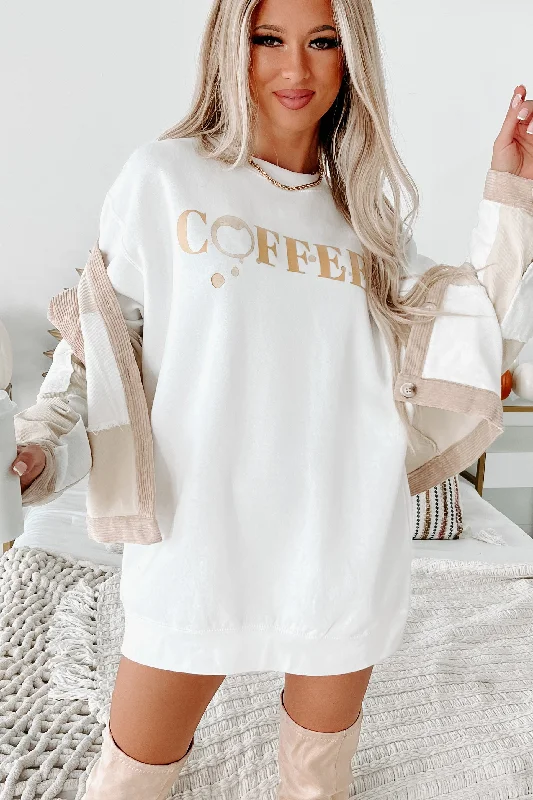 Coffee Helps Graphic - Multiple Shirt Options (White) - Print On Demand