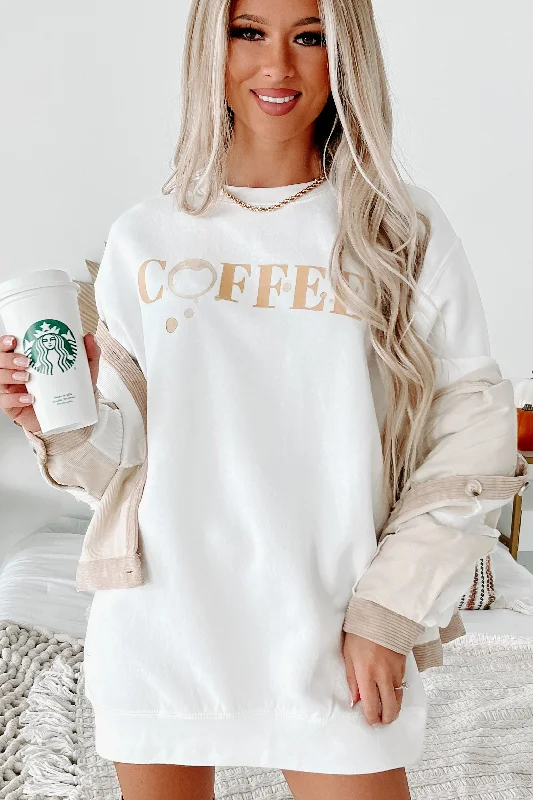 Coffee Helps Graphic - Multiple Shirt Options (White) - Print On Demand