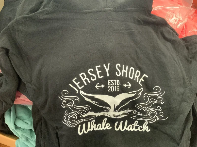 Est. 2016 Design Jersey Shore Whale Watch  Sweatshirt printed both sides