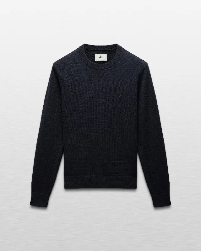 Cotton Slub Laurel Crewneck