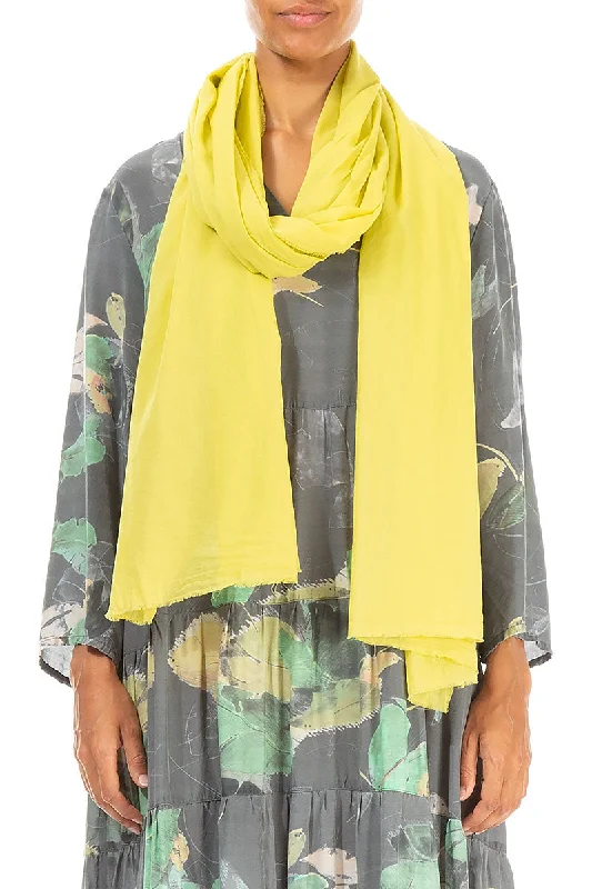 Cyber Lime Cotton Scarf