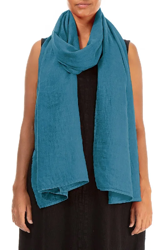 Denim Soft Gauze Linen Scarf