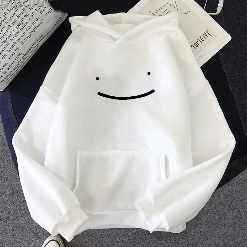 FashionSierra - Smile Face Aesthetic Oversized Hoodie