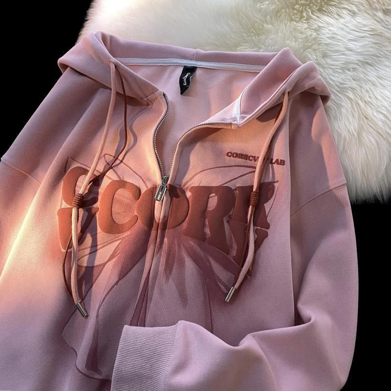 FashionSierra - Cool Wind Bow Hooded  Zippe Jacket