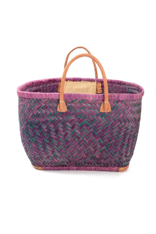 Natural Midi Lavender French Market Basket