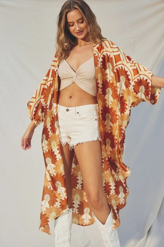 Golden Age High Slits Kimono Duster