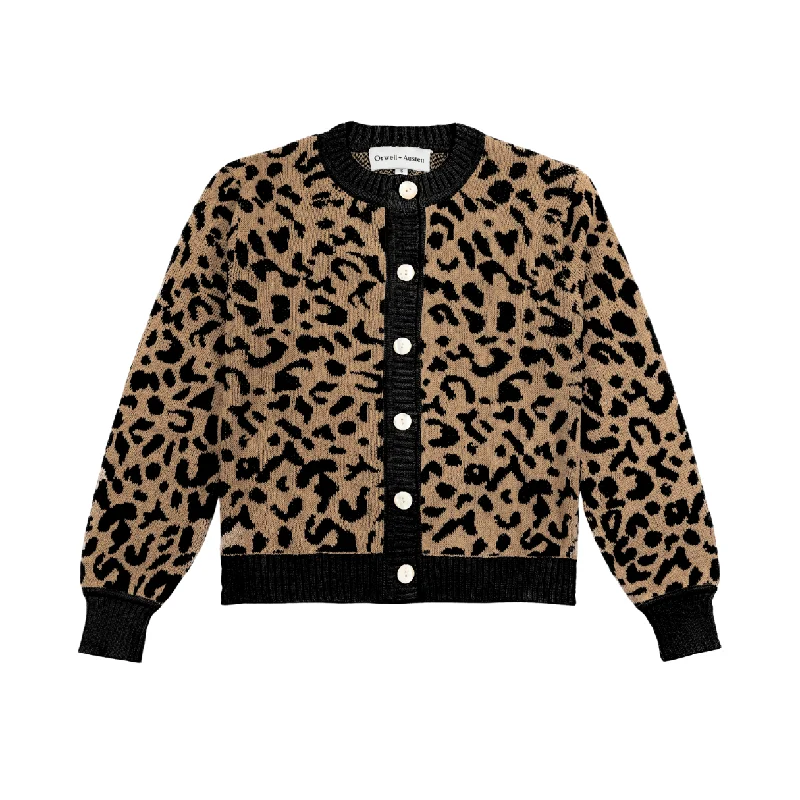 Leopard Print Cotton Cardigan