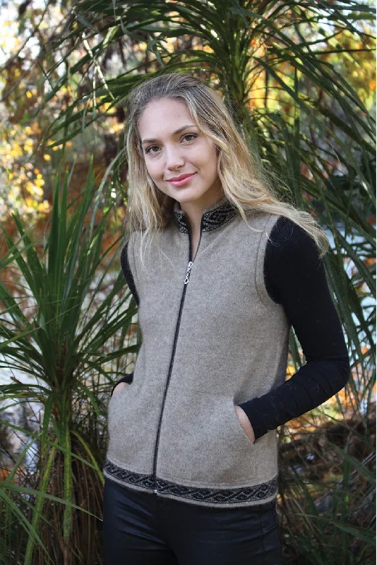 Lothlorian Motif Zip Vest with Pockets