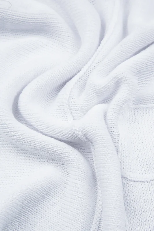 Minimalist White Linen Jumper