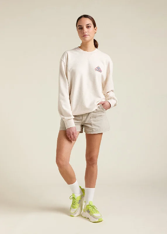 Sweat à col rond unisexe en coton bio Pyrenex Phase Oat meal heather