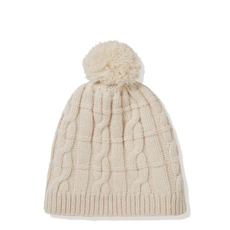 Sealskinz Hemsby WP CW Cable Knit Bobble Hat Cream